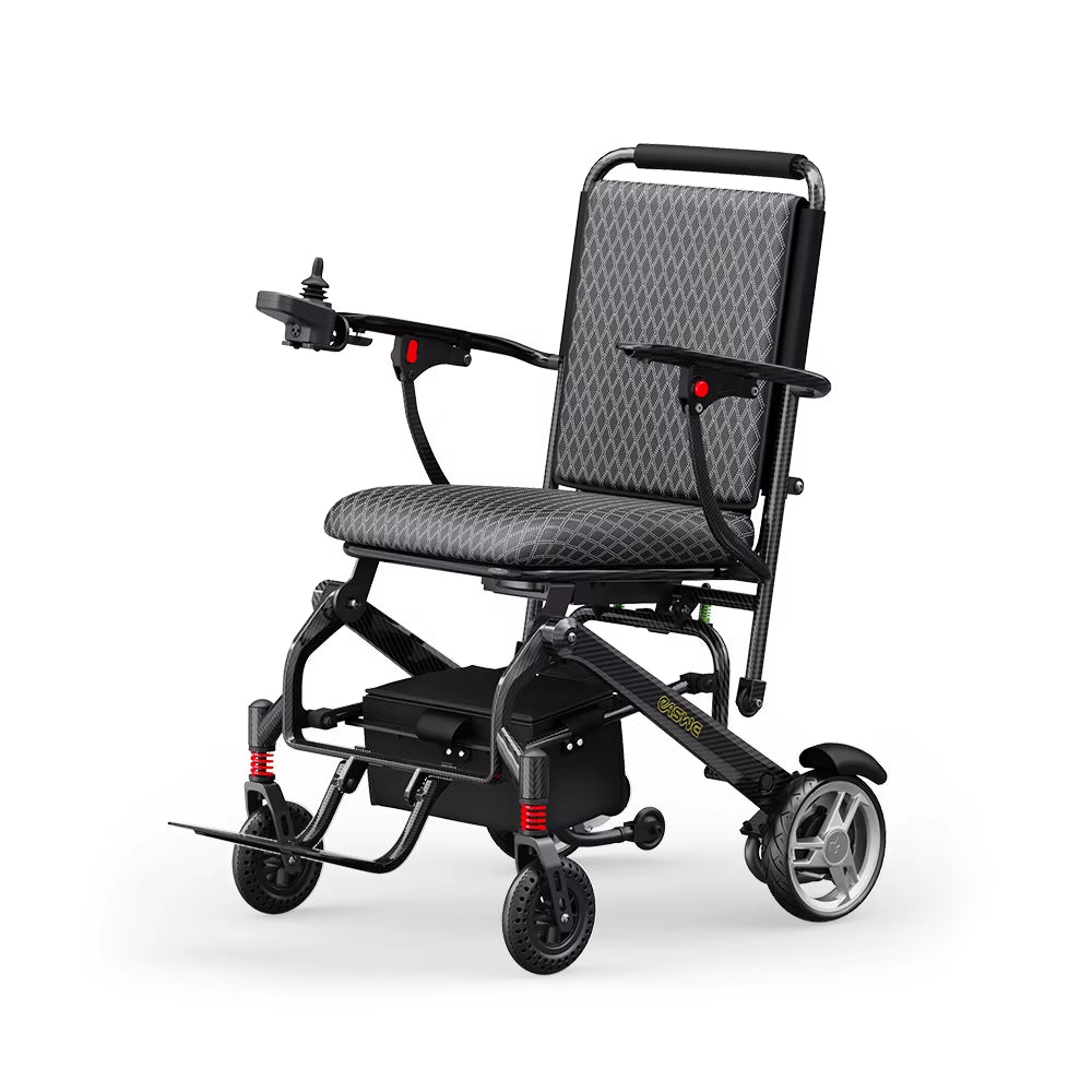 2026 Top Selling Carbon Fiber Electric Wheelchair Factory Price Ultra Light Folding Design with Removable Battery