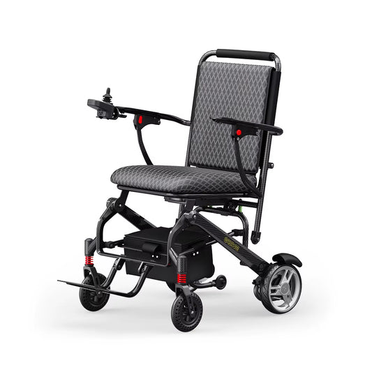 2026 Top Selling Carbon Fiber Electric Wheelchair Factory Price Ultra Light Folding Design with Removable Battery